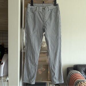Uniqlo Blue and White Gingham Checkered Legging Pants